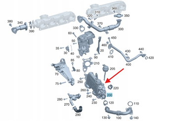 CHŁODNICA SPALIN EGR DIESEL M654 MERCEDES OE A6541409000