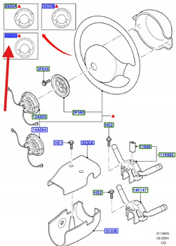 KOŁO KIEROWNICY FORD KA MK1 2002- 1229902 _ YS51-3600-AAZHIR