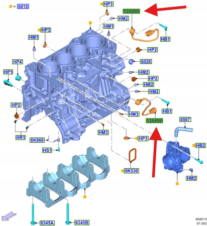 CZUJNIK STUKOWY SILNIKA FORD MUSTANG FOCUS C-MAX 1358032 _ 1S7A-12A699-BB