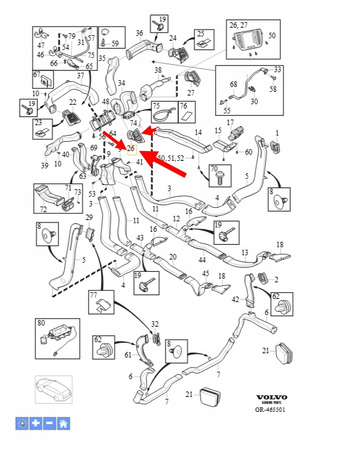 LEWA ŚRODKOWA KRATKA NAWIEWU DESKI PRZÓD VOLVO XC90 2016- OEM/OE 32348331