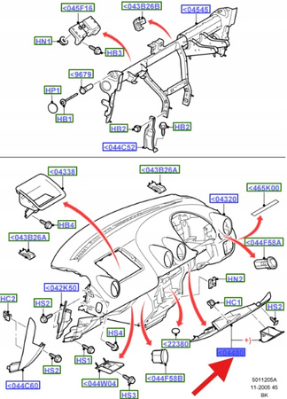 OSŁONA KONSOLI ŚRODKOWEJ FIESTA 2001- 03 OE 1222234 _ 2S61-A043K93-ACN2KY