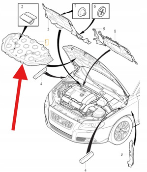 WYGŁUSZENIE MASKI POKRYWY SILNIKA VOLVO XC60 2009- OE 31402485
