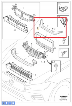 OSŁONA PASA VOLVO XC60 II 2018-2021r
