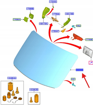 SZYBA PRZEDNIA FORD TRANSIT MK8 2019- 2427948 _ KK31-V03100-PC