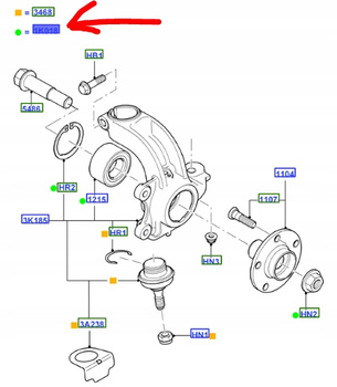 ŁOŻYSKO KOŁA PRZÓD FORD TRANSIT CONNECT 02-_1484266_2T14-1K018-AB