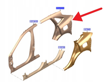BŁOTNIK LEWY TYŁ FORD KUGA ESCAPE 2020- 2535312 _ LV4B-S278A93-AB