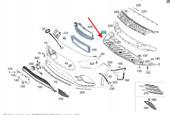 OSŁONA PŁYTA POD ZDERZAK MERCEDES B klasa W247 OE A2478855900