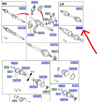 PRZEGUB NAPĘDOWY LH WEWNĘTRZNY FIESTA 1.4 TDCi_1520188_2S6W-3C356-BB