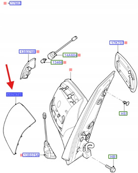 OBUDOWA LUSTERKA LEWA FOCUS C-MAX MK1 2005- 1376638 _ 3M51-17K747-BB56DY