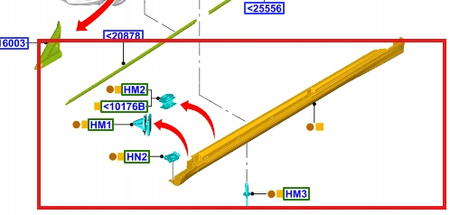 LISTWA PROGOWA LEWA FORD MONDEO Mk5 2014- 2205432 _ DS73-F10155-DM59VJ
