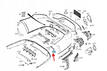 PRAWA NAKŁADKA ZDERZAKA TYŁ MERCEDES E W238 OE A2388801201