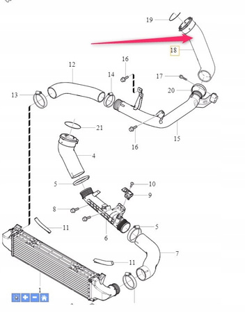 Volvo OE 32222268 przewód powietrza doładowującego