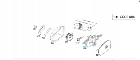 LUSTERKO LEWY MERCEDES A203 810 69 76 MB W203