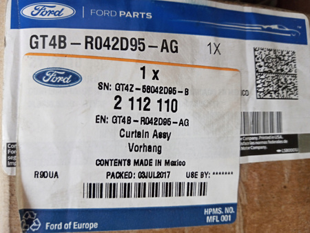 KURTYNA PODUSZKI POWIETRZNEJ LEWA FORD EDGE 2015 _ 2112110  _ GT4B-R042D95-AG