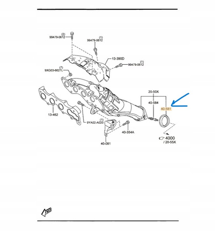 Uszczelniacz katalizatora - Mazda 3 BK Mazda 6 GH_L31540581