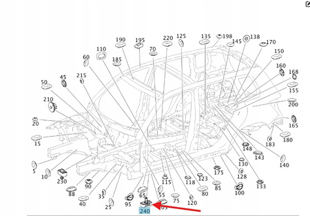 PODKŁADKA POD LEWAREK MERCEDES C W205 E W213 W238 W253 W217 OE A2046900009