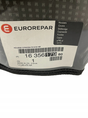 Pokrowce do siedzeń Citroen OE C5 II 16 356 179 80