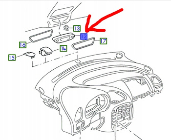 PRZEŁĄCZNIK ZEGAREK FORD GALAXY 1994-2000 _ 7290299 _ 95VW-15000-CAU1AD
