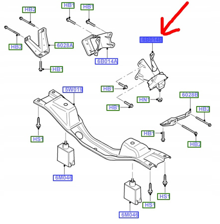 PODUSZKA SILNIKA LEWA FORD TRANSIT 2.4 TDCi 2000-_4164668_YC15-6F015-BB