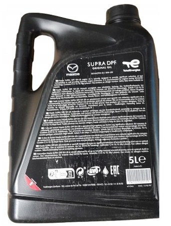 2x Olej syntetyczny Mazda OE Original Oil Supra DPF 0W-20 5L