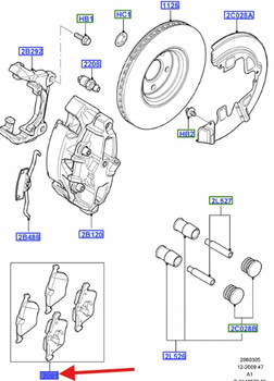 KLOCKI HAMULCOWE 2.2L TDCI 2.0L EB 2.5L DURATEC 1916761 _ ME6G9J-2K021-CA