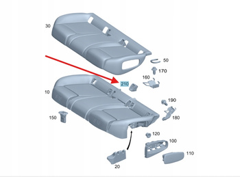 MOCOWANIE ISOFIX SIEDZENIA TYŁ MERCEDES CLA W118 A W177 OE A17786037019051