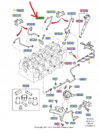 PRZEWÓD WYSOKIEGO CIŚNIENIA FORD FOCUS Mk1 FIESTA Mk5 CONNECT 1.8 DIESEL _1457683_1S4Q-9C993-CD