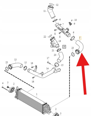 LEWY PRZEWÓD RURA INTERCOOLER 2.0 B4 VOLVO S90 S60 V90 V60 XC60 OE 32222071