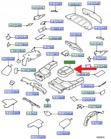 WKŁAD BAGAŻNIKA KOŁA ZAPAS FORD MONDEO 2007- OE 1569155 _ 7S71-1K302-BB