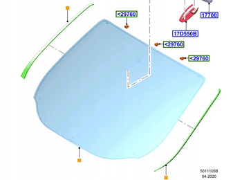 SZYBA PRZEDNIA FORD KUGA 2015-2016 2002073 _ GV44-S03100-KA