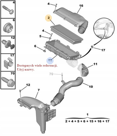 Filtr powietrza Eurorepar Citroen C5 Aircross 1611891680