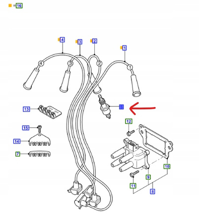 ŚWIECA ZAPŁONOWA FORD ESCORT FIESTA TRANSIT OE _ 1216460 _ 87YF-12405-AE 