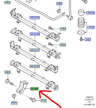 WSPORNIK OSI TYŁ FORD TRANSIT Mk6 2008-2014 _4995702_8C16-18132-AA
