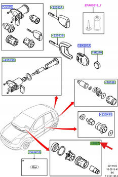 WKŁAD STACYJKI FORD TRANSIT MONDEO 4355452 _ 2S61-A3697-AA