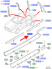 LISTWA DRZWI PRAWY TYŁ FORD FOCUS 1999- 05 OE 1090850 _ 98AB-F25532-AEYYGS