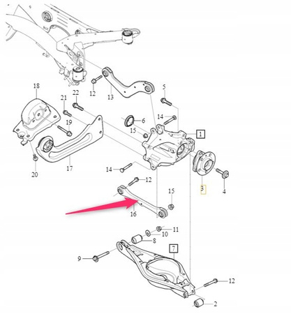 Volvo OE 32221140 wahacz tylny