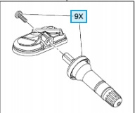 ZAWÓR OPONY OPEL ASTRA K OE 39186446