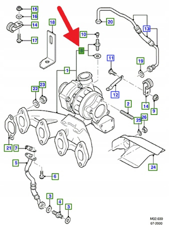 ŚRUBA BANJO 1.9 TDCI FORD GALAXY 2000- 2006 OE 1100751 _ XM21-6N873-AA