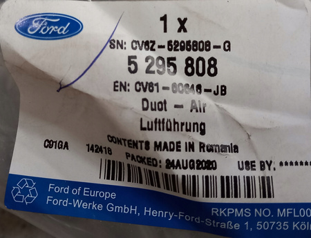 Przewód powietrza turbosprężarki - Ford Focus Kuga_5295808_CV61-6C646-JB