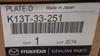 Tarcza hamulcowa przód - Mazda CX-60 KH_K13T33251