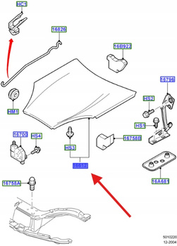 MASKA POKRYWA SILNIKA FORD FOCUS MK1 1998- 1368555 _ PXS41-A16610-CA