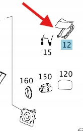 ZAŚLEPKA SPRYSKIWACZA REFLEKTORA LEWY PRZÓD MERCEDES R W251 OE A2518850126