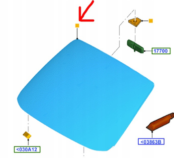 SZYBA PRZEDNIA FORD KA Mk2 2008- OE 1553322 _ 9S51-B03102-AA