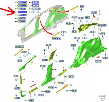 LISTWA NAKŁADKA PROGOWA RH FORD EDGE MK2 2015- _ 2006566 _ FT4B-R13200-BG3ZHE
