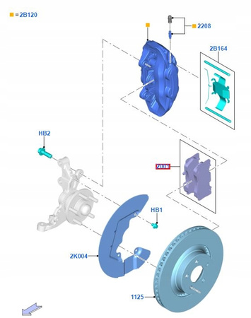 KLOCKI HAMULCOWE PRZEDNIE FORD MUSTANG MK6 _2044140_GR3C-2001-DD