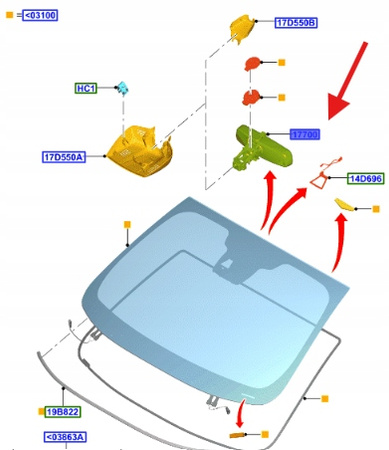 LUSTERKO WSTECZNE WEWNĘTRZNE MONDEO 2014-22 2329767 _ DU5A-17E678-ES