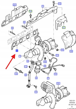 USZCZELKA KOLEKTORA WYDECHOWEGO 1360555 _ 2S7Q-9448-CB
