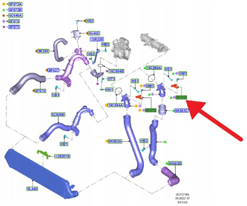 CZUJNIK CIŚNIENIA DOŁADOWANIA 1.0 1.5 EB FOCUS 18- 2224391 _ KX7A-9F479-AB