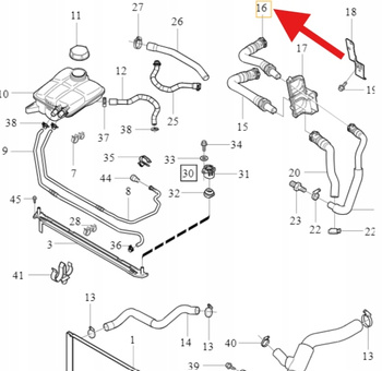 WĄŻ PRZEWÓD NAGRZEWNICY B5 D5 VOLVO S40 V50 2004- C70 C30 OE 30636952