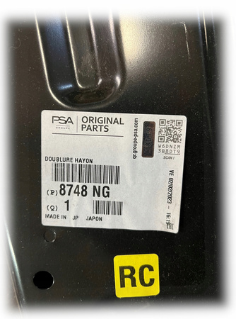 POSZYCIE KLAPY TYLNEJ CITROEN C-CROSSER OE 8748NG